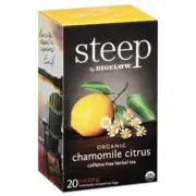 Bigelow Tea 17707 Steep Tea, Chamomile Citrus Herbal, 1 Oz Tea Bag, 20/box