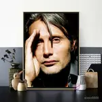 MADS MIKKELSEN海報電影演員明星帆布藝術版畵客廳臥室房間家居裝飾風扇禮物