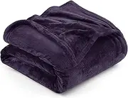 Utopia Bedding Fleece Blanket King Size Purple 300GSM Luxury Bed Blanket Anti-Static Fuzzy Soft Blanket Microfiber (90x102 Inches)