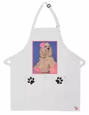 Cocker Spaniel Two Pocket Bib Apron by Mary Badenhop
