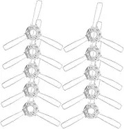 NUOBESTY 10pcs Lampshade Spring Clip Fork Design for Secure Attachment Durable DIY Lamp Shade Adapter for Glass Fabric Shades for Custom Lighting