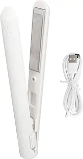 Hair Straightener Iron Temperature Hair Straightening Flat Iron Portable Hair for Bangs Women Men Beards (White)