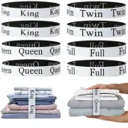 8 Pieces Bed Sheet Organizer Bands, Elastic Bed Sheet Straps Organizer and St...