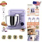 Deluxe Stand Mixer in Purple - 3 Attachments & 10-Speed Options for Baking