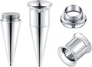 [Longbeauty] 8G-13/16 Stainless Steel Ear Tapers Plugs Tunnels Ear Piercing Ear Stretcher Stretching Kit