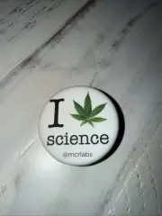 I Love Cannabis Science Leaf Collectible Hat Lapel Pin / Button