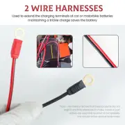 2Pcs Wires Harness Safe PVC Smart Batteries Trickle Charger Cable 16AWG leTpD