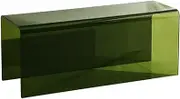 Green Transparent Acrylic Bedside Stool, Bedroom Cloakroom Sofa Stool, Suitable for Entrance/Living Room/Clothing Store,80cm