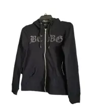 BCBG Maxazria Women’s Black Zip Front Pockets Cuffs Jacket Size Medium MSRP $160