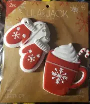 Lila & Jack Holiday Collection Red Mittens & Hot Cocoa BPA Free Silicone Teether