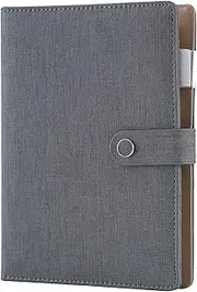 Spiral Leather Journal Writing Notebook, 6 Ring Binder Refillable Diary Notepads, Vintage Business Planner Personal Organizer, Agenda for Men Women（A5 Size