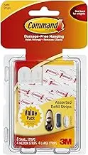 Command 17200 Adhesive Replacement Strip, Clear (Pack of 16)