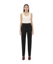 Belt-loop casual pants IT40,IT42 black