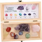 OATIPHO 1 Set Raw Quartz Crystal Specimens with Box for Geology Exploration Natural Stones for Studying Collecting and Home Decor with Educational Value
