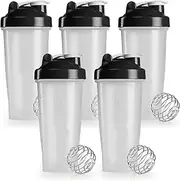 LEDON® 700ml Shaker Ball Sport Bottle Cup GYM Protein Supplement Drink Blender Mixer (5x)