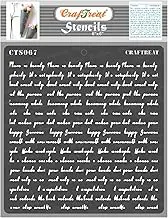 CrafTreat Scripture Stencils for Painting on Canvas, Journal Notebook, Scrapbook, Wall Art & Home Decor - Script Alphabet Stencil - 6x6 Inches - Reusable DIY Letter Writing Stencil Journal Supplies