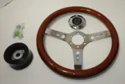 New 13.5" Wood Steering Wheel & Hub Adaptor Triumph Spitfire 1963-1976 Made UK (for: Triumph)