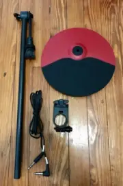 Alesis Red 10" Cymbal NEW w/Choke, 21" Arm, Cable & 1.5" Clamp Command X Drums