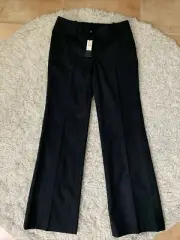Talbots Womens Size 4 Gray Pinstripe Career Dress Pants Wool Flat Front
