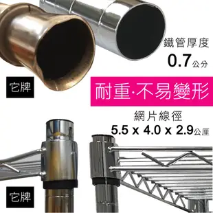 【我塑我形】120 x 45 x 120 cm萬用鐵力士鍍鉻二層收納架 鐵架 置物架 鐵力士架 (7.9折)