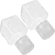 MUCKLILY 2pcs Plastic Serum Bottles Chemical Vials with Scale Graduation for Laboratory and Medical Use Precision Molded for Optimal Sealing and Performance