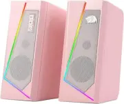RGB Desktop Speakers, 2.0 Channel PC Computer Stereo Speaker with 6 Colorfu...
