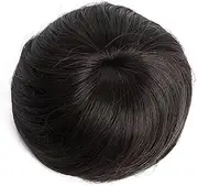 Synthetic Fake Hair Bun Extension Clip in on Hair Tail Donut Drawstring Chignon Hairpiece Updo Hair Piece Ponytail For Women(Black Brown)