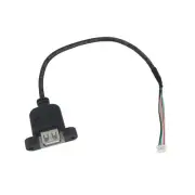 USB A Single Female Panel Mount to 1X4 Pin Internal USB Connector - 9 In