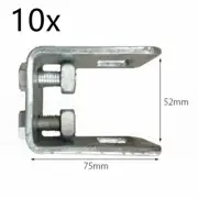 10X Boat Trailer Roller Bracket Clamp 20x20mm Adjuster Rail 50x25mm Galvanised