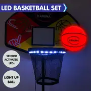 NNEDPE Kahuna Trampoline LED Basketball Hoop Set with Light-Up Ball