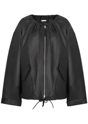 Helmut Lang Drawstring Leather Jacket - Black - 2 (UK6 / XS) 2 (UK6 / XS)