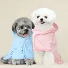 Adjustable Pet Bathrobe Soft Dog Bath Towel Cat Fast Drying Hooded Indoor