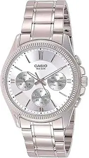 [Casio] MTP1375D-7A Analog Silver Strap Unisex Adult Watch, White Dial, 48.5 × 42 × 9.7 mm
