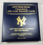 2009 NY Yankees World Series Champions 22kt Gold Baseball Card Set Danbury Mint