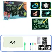 Magic Educational Fluorescent Developing Toys Luminous Light Up Drawing Kit Card Board with Light Fun and Pen for Children Kids Doodle Art Write