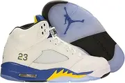 Nike Air Jordan 5 Retro 136027-035 Men's Leather Sports Shoes, White Corn Blue, 11 D(M) US