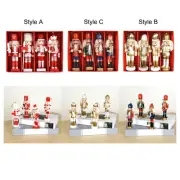 4x Nutcracker Soldier Figurines Hanging Decor Birthday Gift Collection