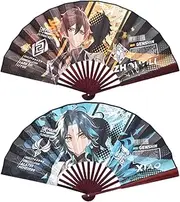 DKLQXCE Cartoon Folding Fans, 10 Inch Gennshin Imppact Bamboo Folding Fan Cartoon Game Hand Fan Comic Peripheral Fan Dance Wedding Party Favour Gift Home Decoration Pack of 2
