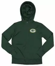 Outerstuff NFL Youth/Kids Green Bay Packers Performance Full Zip Hoodie