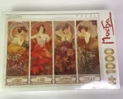 High Quality Alphonse Mucha 1000 Piece Puzzle “ The Precious Stones” Broken Seal