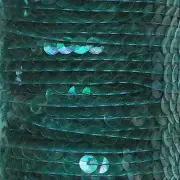 Crystal Emerald Iris Sequin Trim 6mm 1/4" wide stitched, strung by the yard 15'