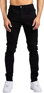 [JEShifangjiusu] Mens Slim-Fit Stretch Jeans Vintage Regular Fit Denim Pants Straight Leg Classic Skinny Flex Jean Trousers