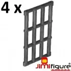 NEW 4 x LEGO Bar 1x4x6 Grille Pearl Dark Grey 92589 Bulk Lot Jail Bars 6x4