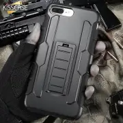 Kickstand Armor Case Apple iPhone 5 6 7 8 Plus X Clip Tough Military + GLASS