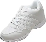[CALTO] G8818-3.2 Inches Taller - Height Increasing Elevator Shoes (Black Lace-up Sneakers)