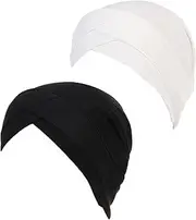 [aoozleny] Women Girls Turban Hats Slouchy Sleep Cap Skull-Caps Headwrap Headwear,2 Pieces