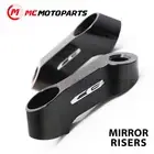 CNC BLACK Mirror Extenders Adapters For Honda CB 600F Hornet 97-13 12 11 10 09