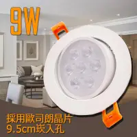 在飛比找PChome24h購物優惠-《爆亮》德國歐司朗晶片 LED 9.5cm 小崁燈 9W15