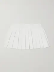 [The Frankie Shop] The Frankie Shop - Blake Pleated Denim Mini Skirt - White - medium medium White