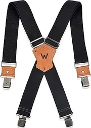 [WELKINLAND] Suspenders for men heavy duty, Tall men's suspenders, Big black suspenders, Suspenders for men, Black suspenders men, Heavy duty suspenders for men, Work suspenders for men, Mens suspenders for jeans
